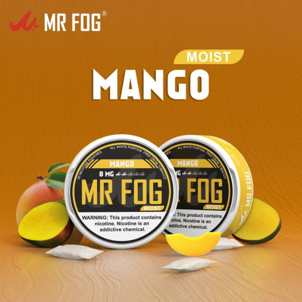 MOIST – MANGO – MR FOG NICOTINE POUCHES 8MG – 20CT/5PK